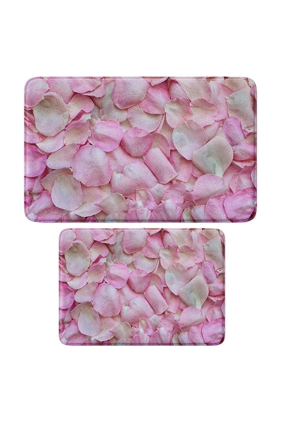 Monnhein 2'li Takım Banyo Paspası, Kaymaz Taban, Makinede Yıkanabilir, Banyo Halısı