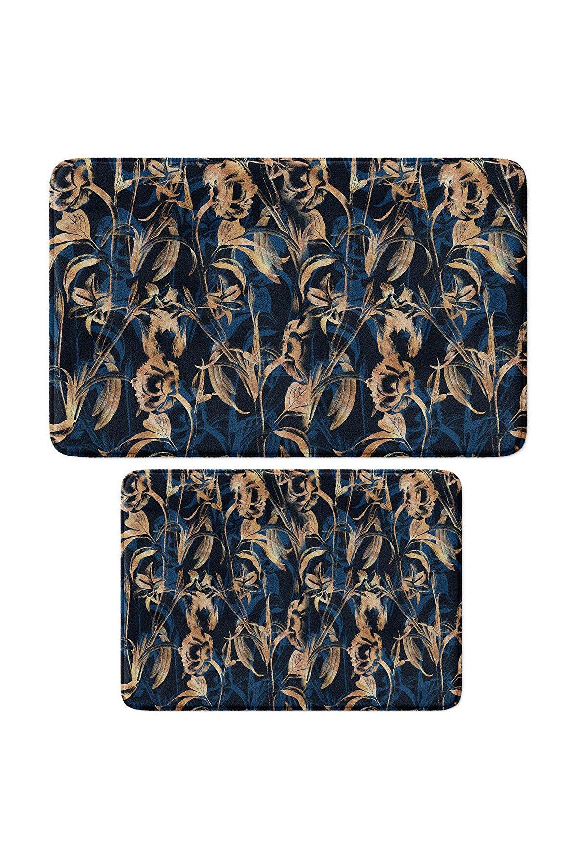 Monnhein 2'li Takım Banyo Paspası, Kaymaz Taban, Makinede Yıkanabilir, Banyo Halısı