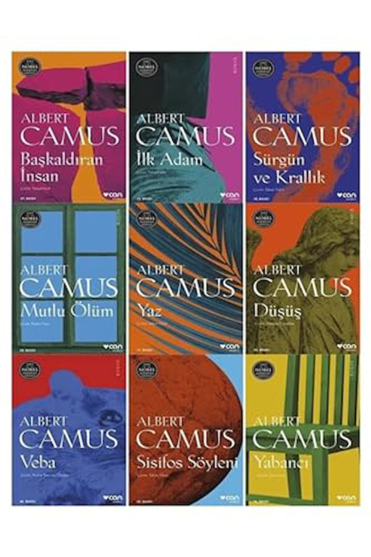 Albert Camus 9 Kitap set / Yabancı - Sisifos Söyleni - Veba - Düşüş - Mutlu Ölüm - Sürgün ve Krallık - Tersi ve Yüzü - Başkaldıran İnsan - İlk Adam
