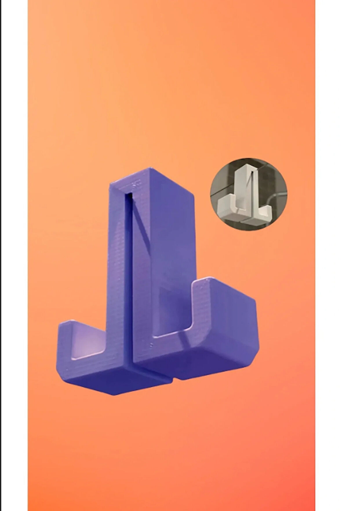 Çift Taraflı Duşakabin Cam Askısı Minimalist Tasarım (6mm Cam Kalınlığı)(Mor)