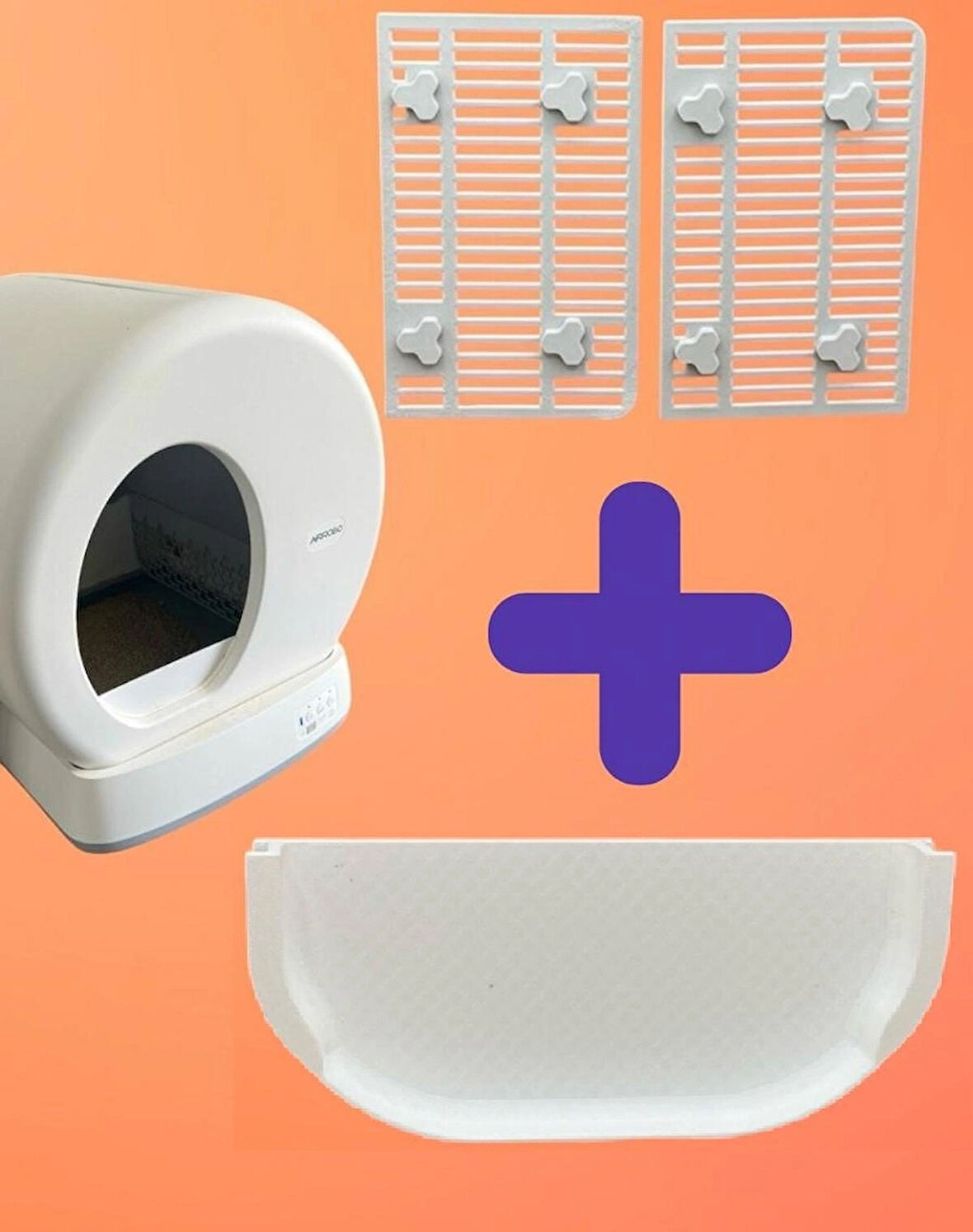 Pura Max, Pura Max 2 İle Uyumlu Kum Çıkışı Önleyici Kapı Aparatı ve Elek (Yükseklik: 8,8 cm)