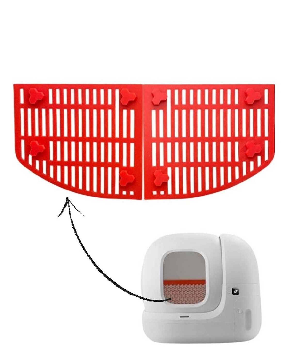 Pura Max, Pura Max 2 İle Uyumlu Kum Çıkışı Önleyici Kapı Aparatı ve Elek (Yükseklik: 8,8 cm)