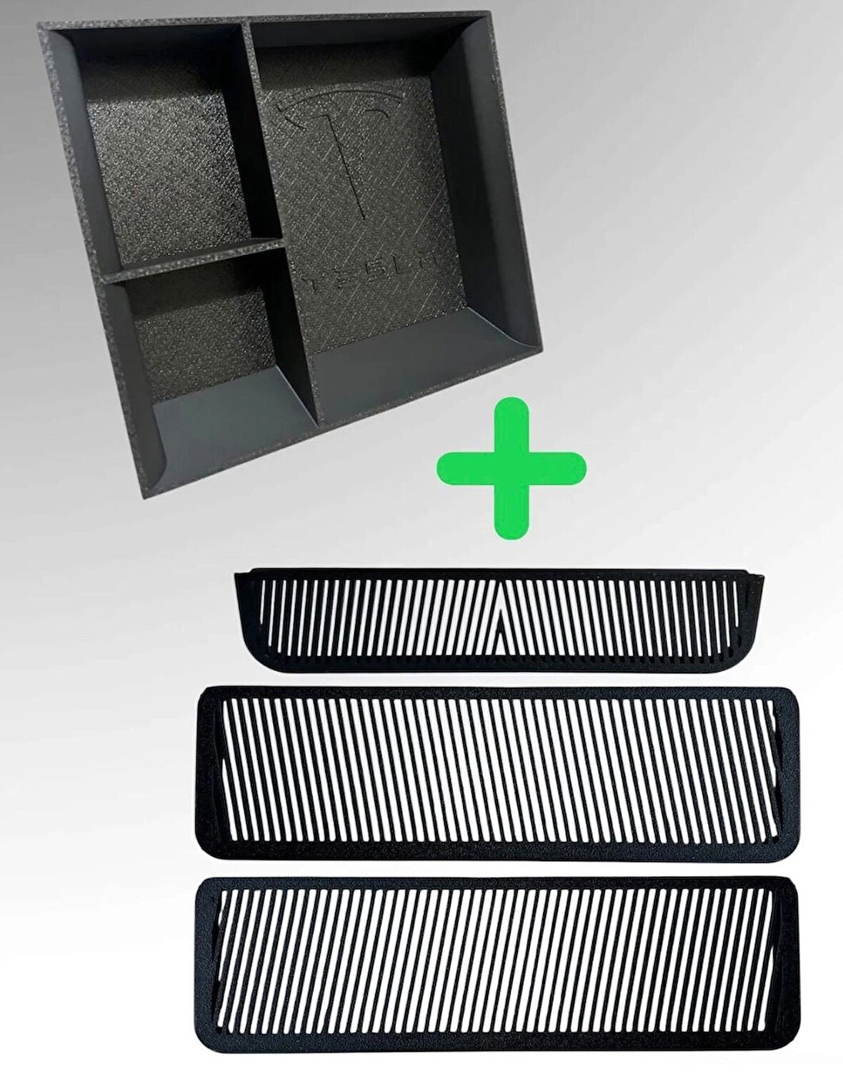 Tesla Model Y Juniper Orta Konsol Düzenleyici ve Havalandırma Kapağı Seti - Dörtlü Set (ABS Baskı)