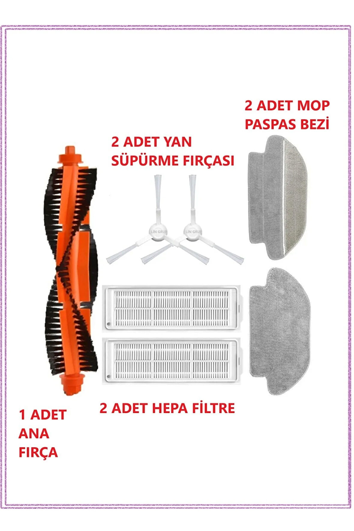 Xiaomi Mi Robot Vacuum Mop P STYTJ02YM modeli uyumlu yedek parçaları