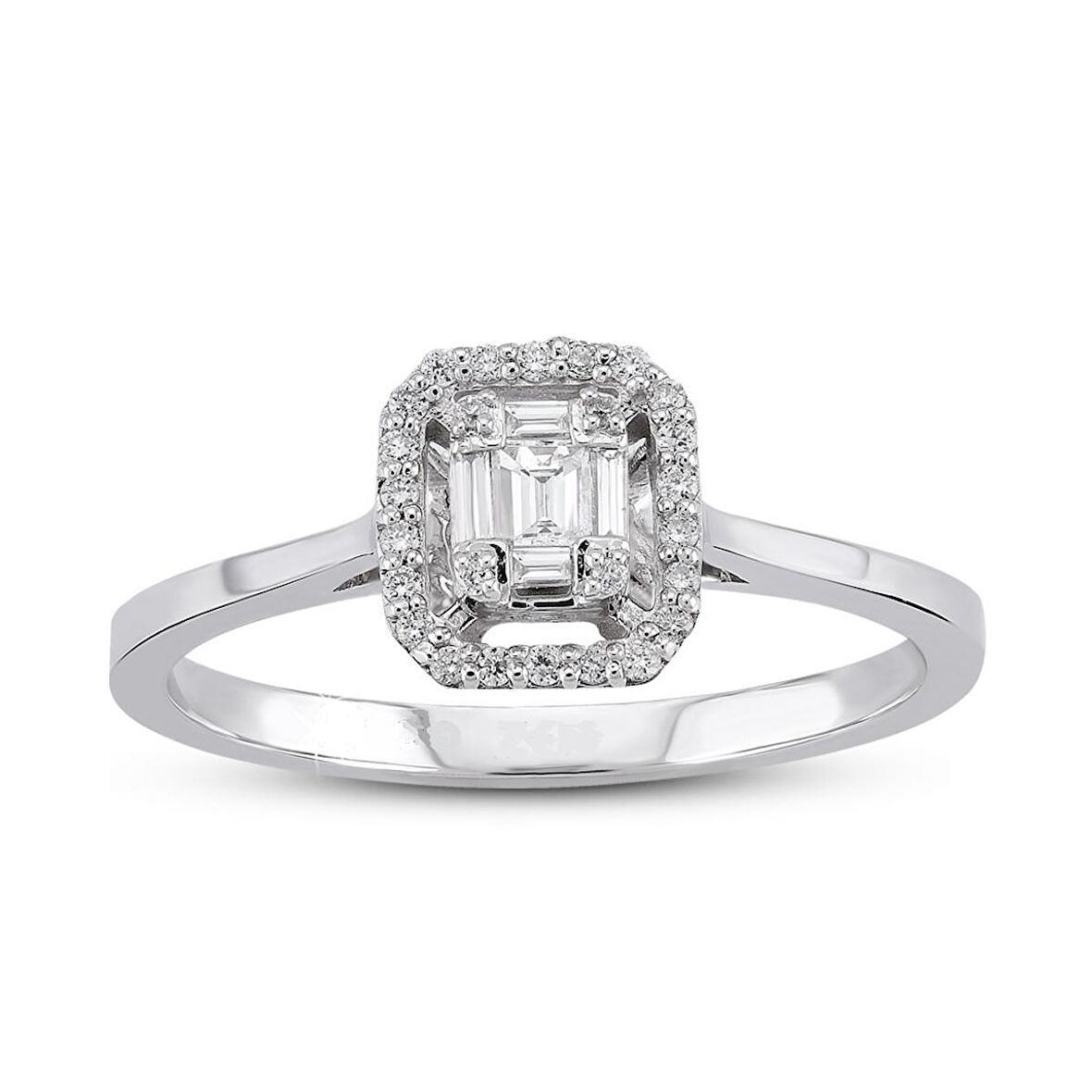 0.15 Ct Baget Pırlanta Yüzük B15