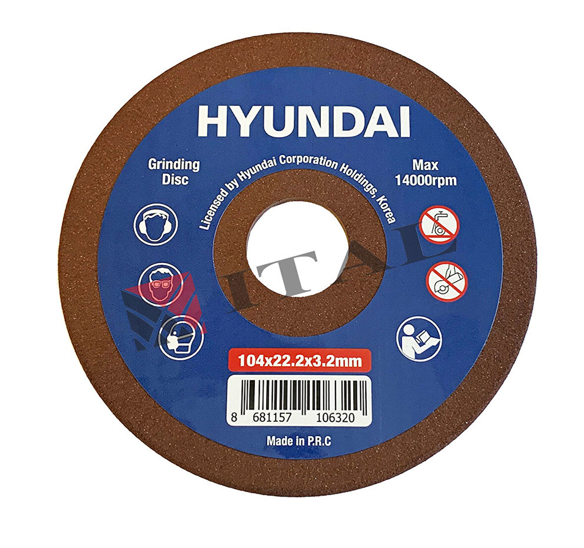 MOTORLU TESTERE ZİNCİR BİLEME DİSKİ 104X22.2X3,2 MM HYUNDAI ORJİNAL