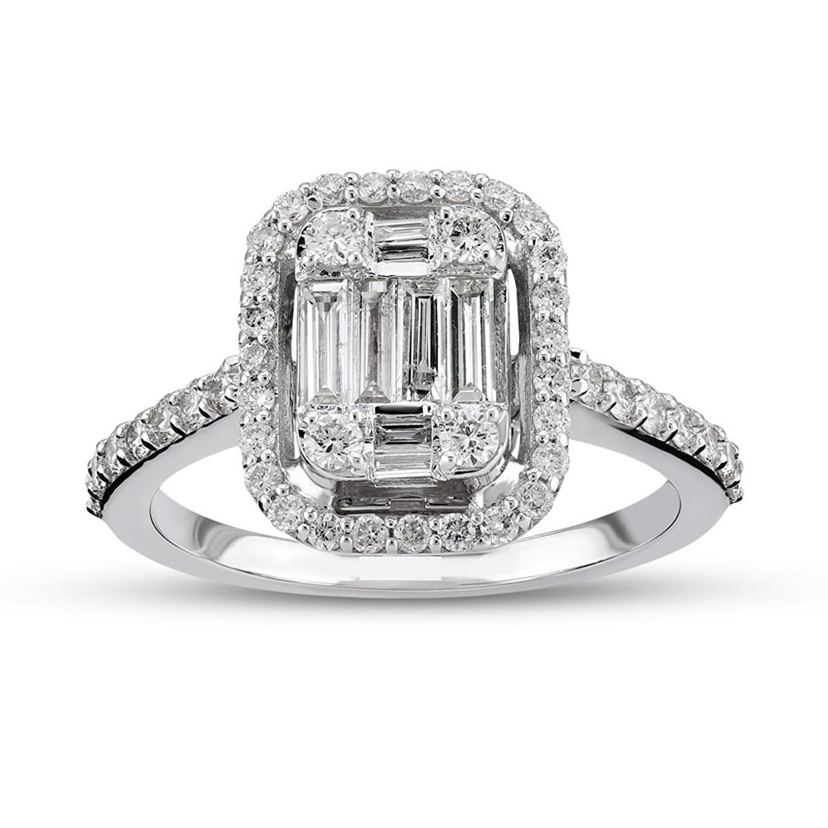 0.72 Ct Baget Pırlanta Yüzük B17