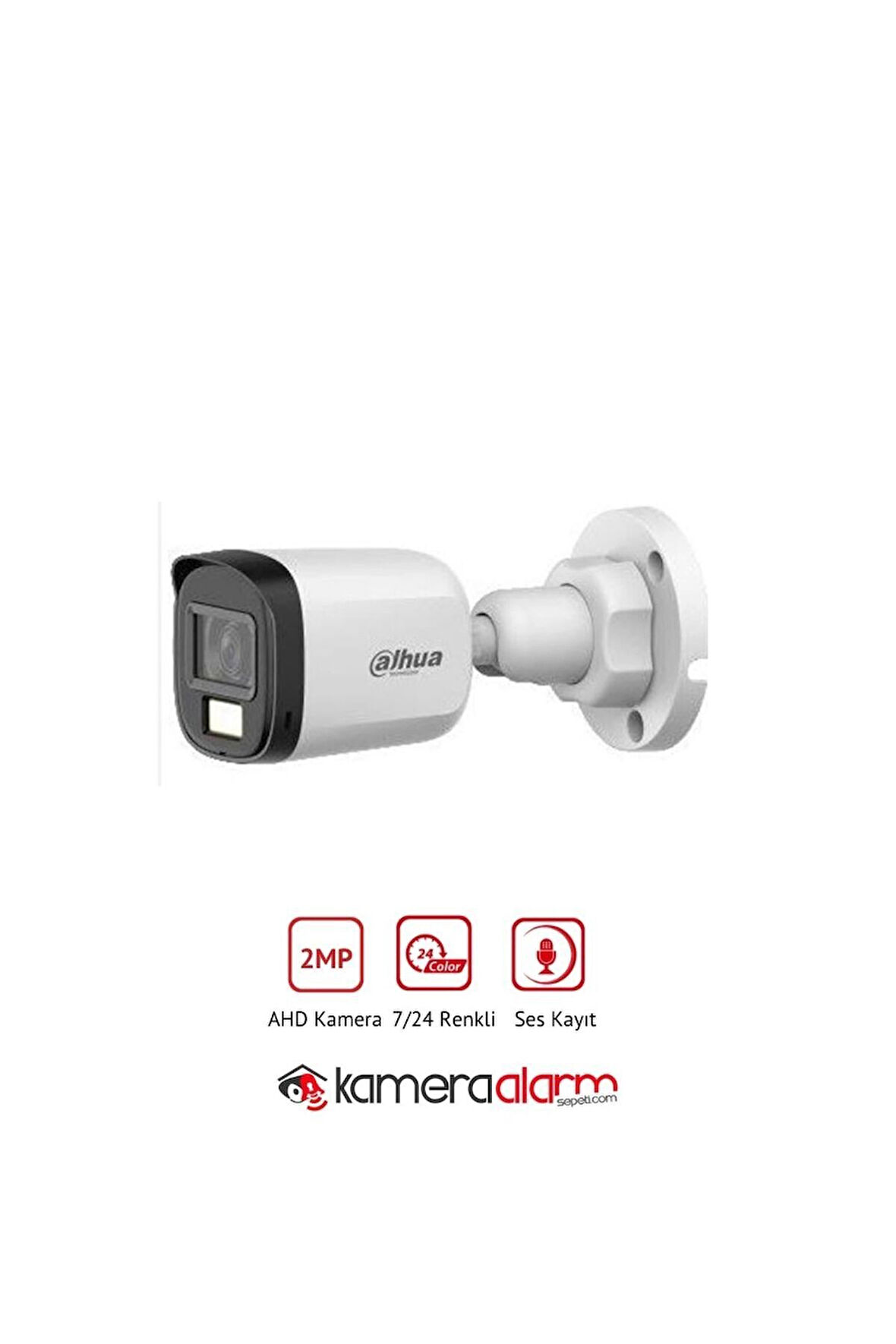 B1a21-u-ıl-a Dahili Mikrofonlu 2mp 3.6mm 30 Metre Gece Renkli Görüşlü 2mp Ahd Bullet Kamera