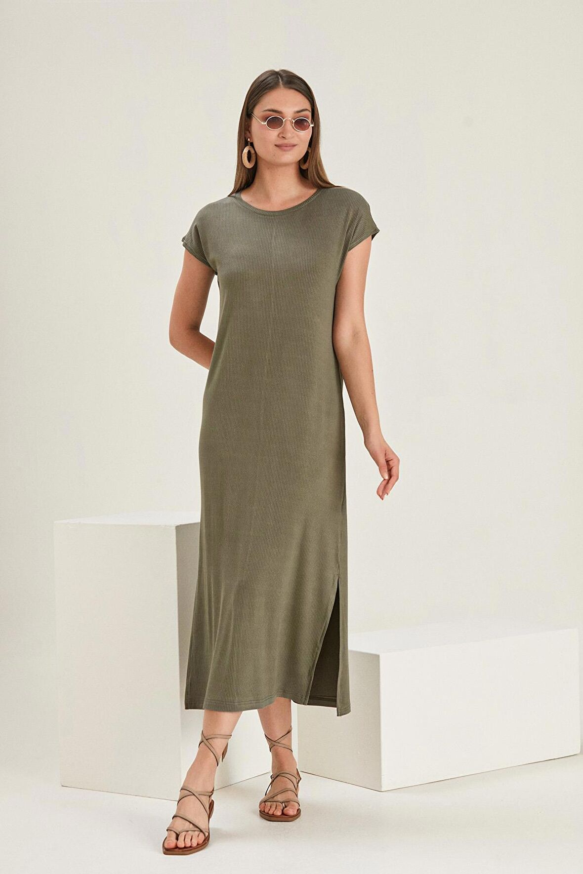 ALEXANDERGARDI YIRTMAÇLI UZUN ELBİSE (B23-0075)