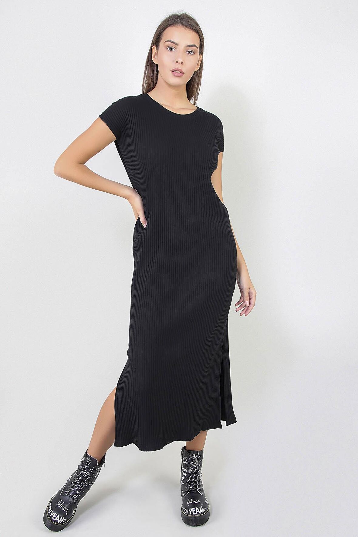 ALEXANDERGARDI YIRTMAÇLI UZUN ELBİSE (B23-0075)