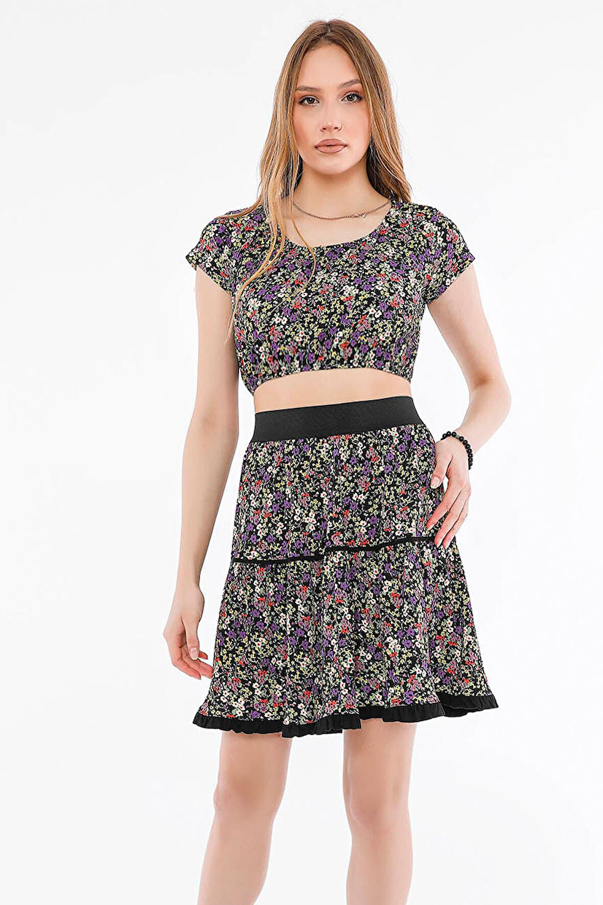 ALEXANDERGARDI DESENLİ CROP TOP (B21-31100)