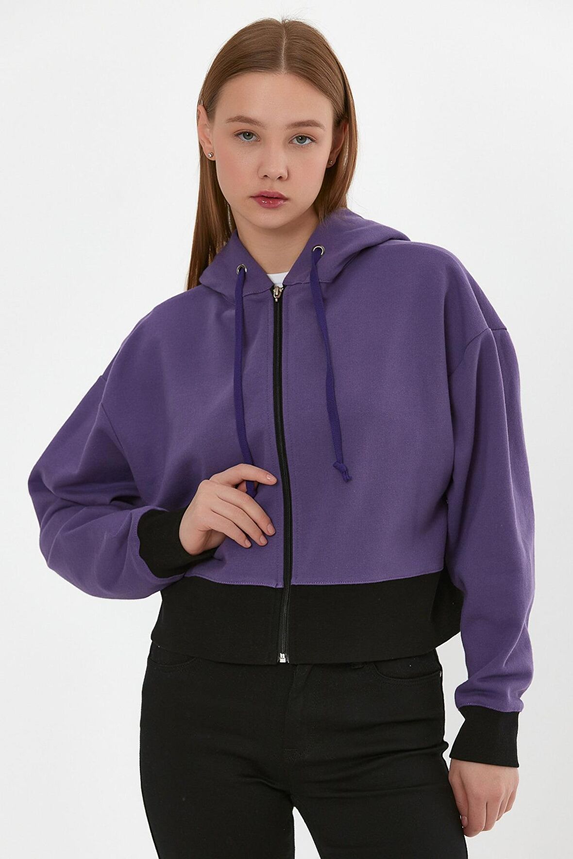 ALEXANDERGARDI CROP KAPÜŞONLU HIRKA (B21-36300)