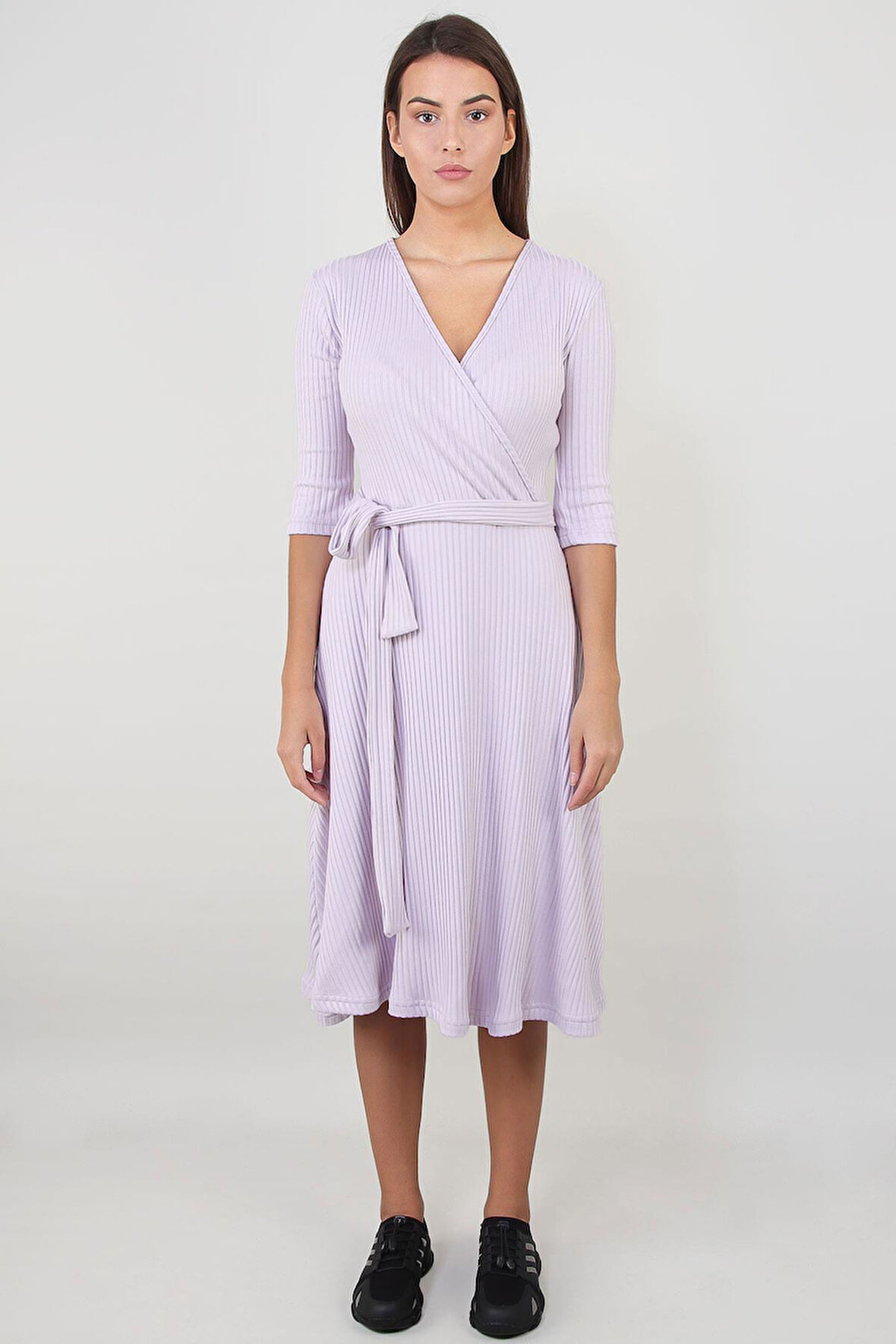 ALEXANDERGARDI KEMERLİ KRUVAZE YAKA ELBİSE (B21-701701)