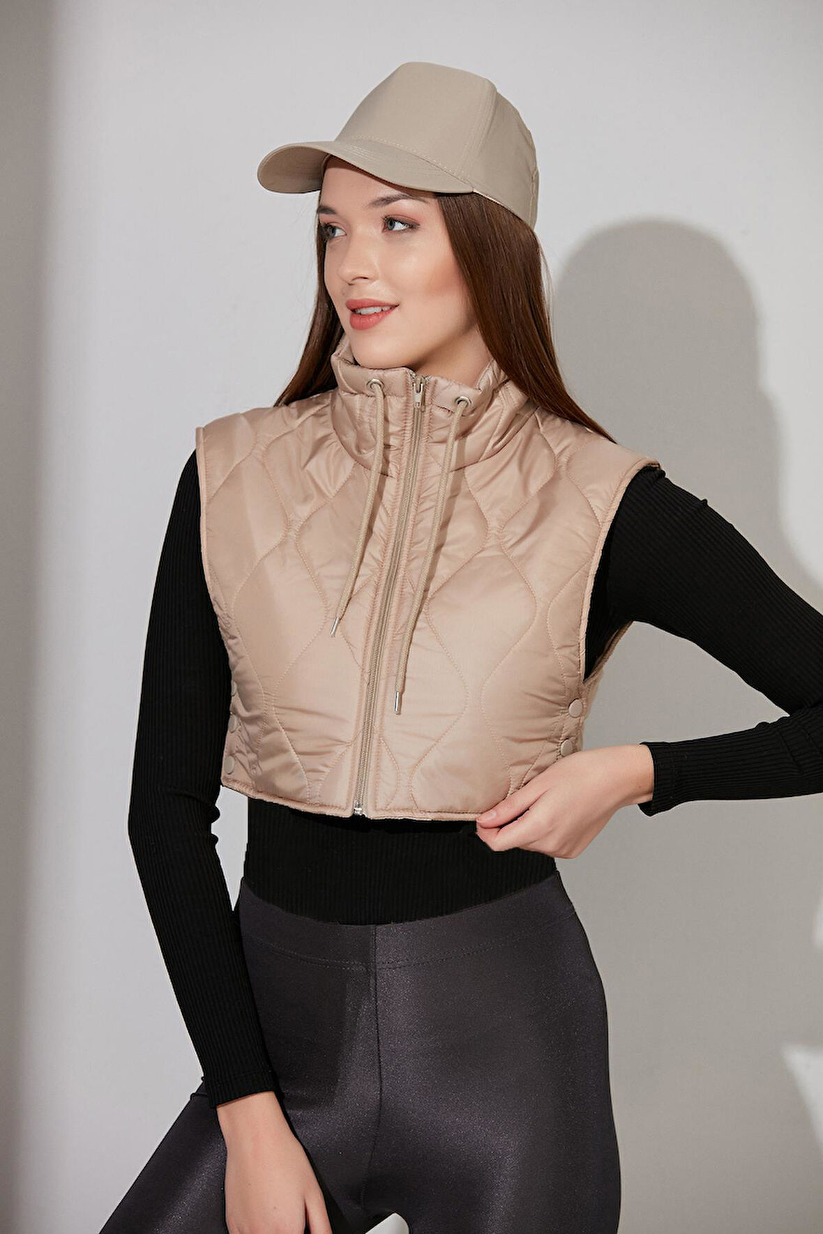 ALEXANDERGARDI CROP KAPİTONE YELEK (B21-909YL)