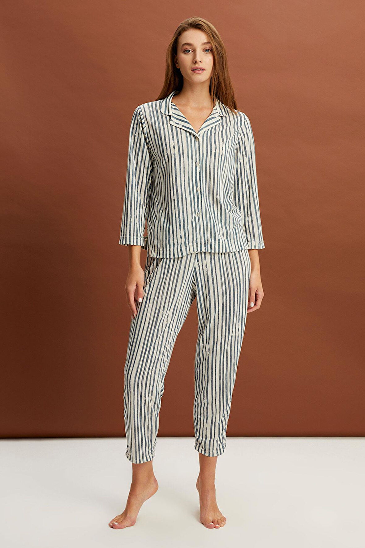 ALEXANDERGARDI ÇİZGİLİ PİJAMA TAKIMI (B22-143USU)