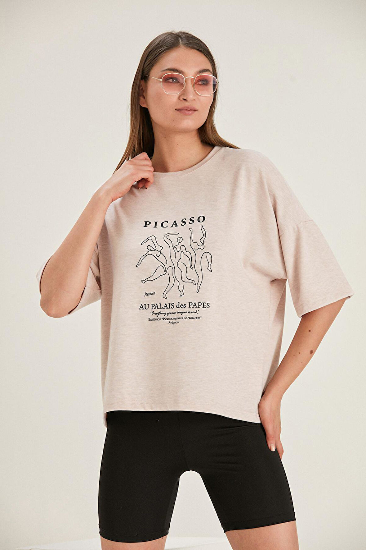 ALEXANDERGARDI OVERSİZE BASKILI T-SHİRT (B22-32000)