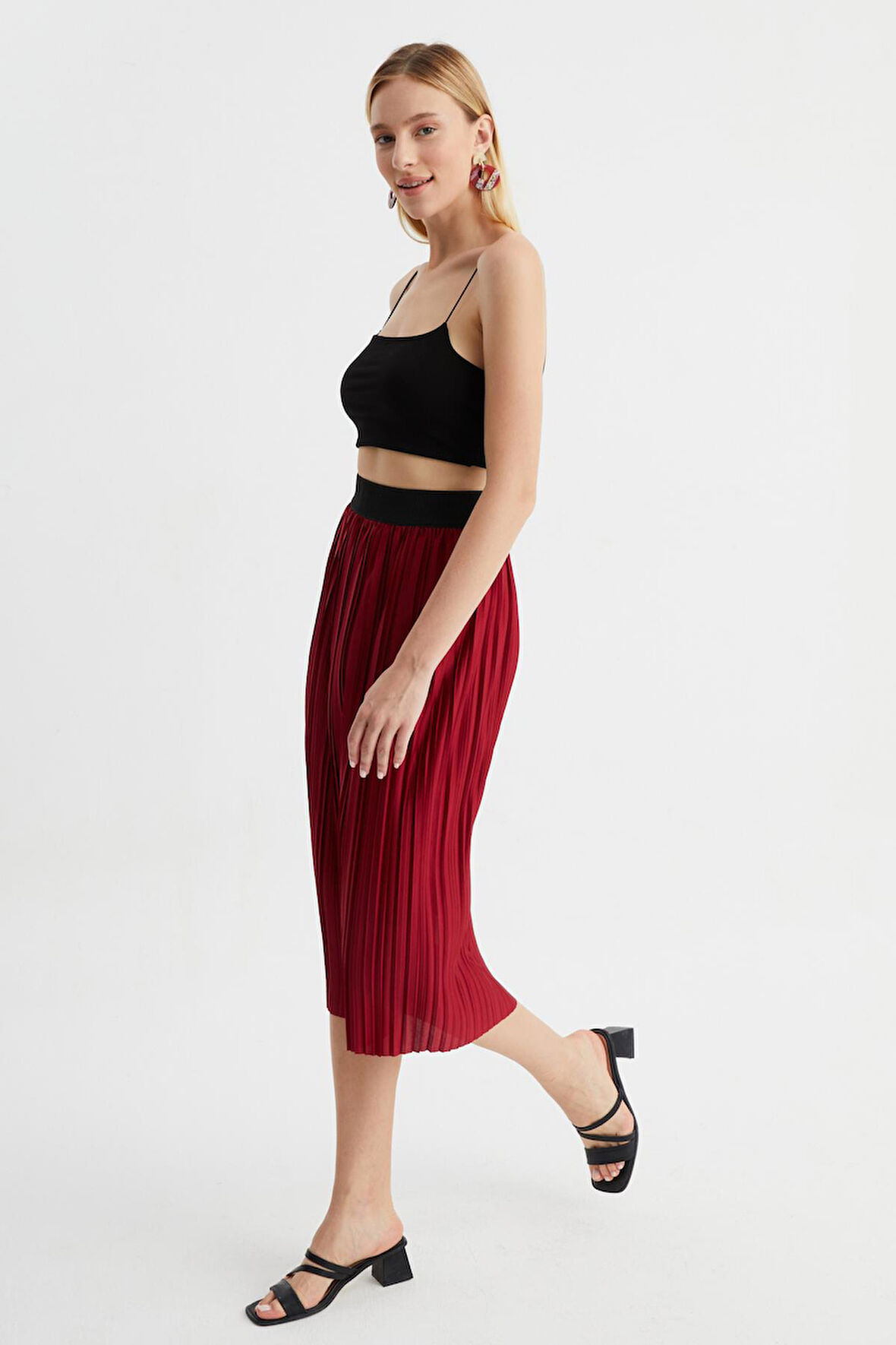 ALEXANDERGARDI PİLİSELİ MİDİ BOY ETEK (B22-430A)