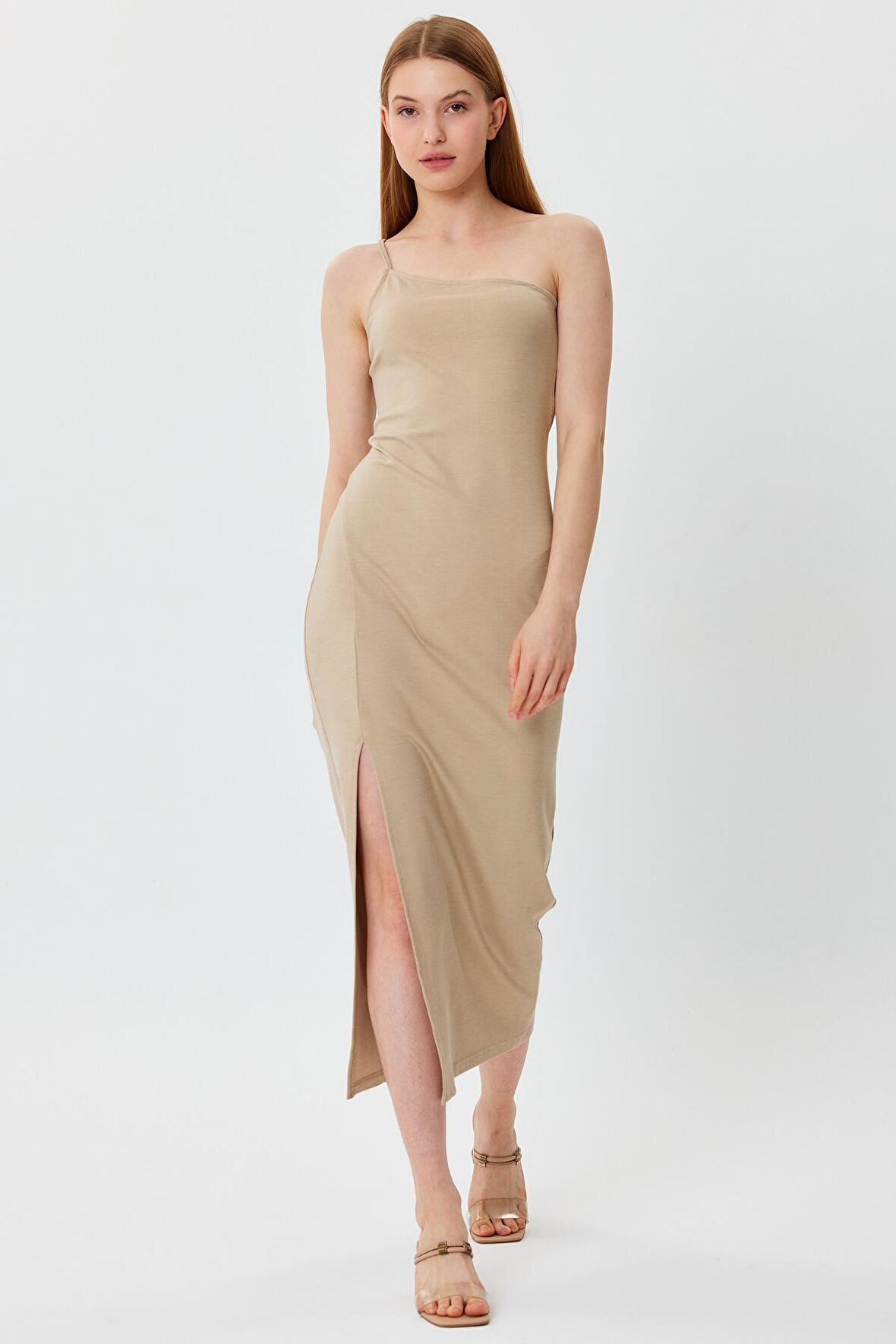 ALEXANDERGARDI TEK ASKILI KALEM ELBİSE (B23-00103)