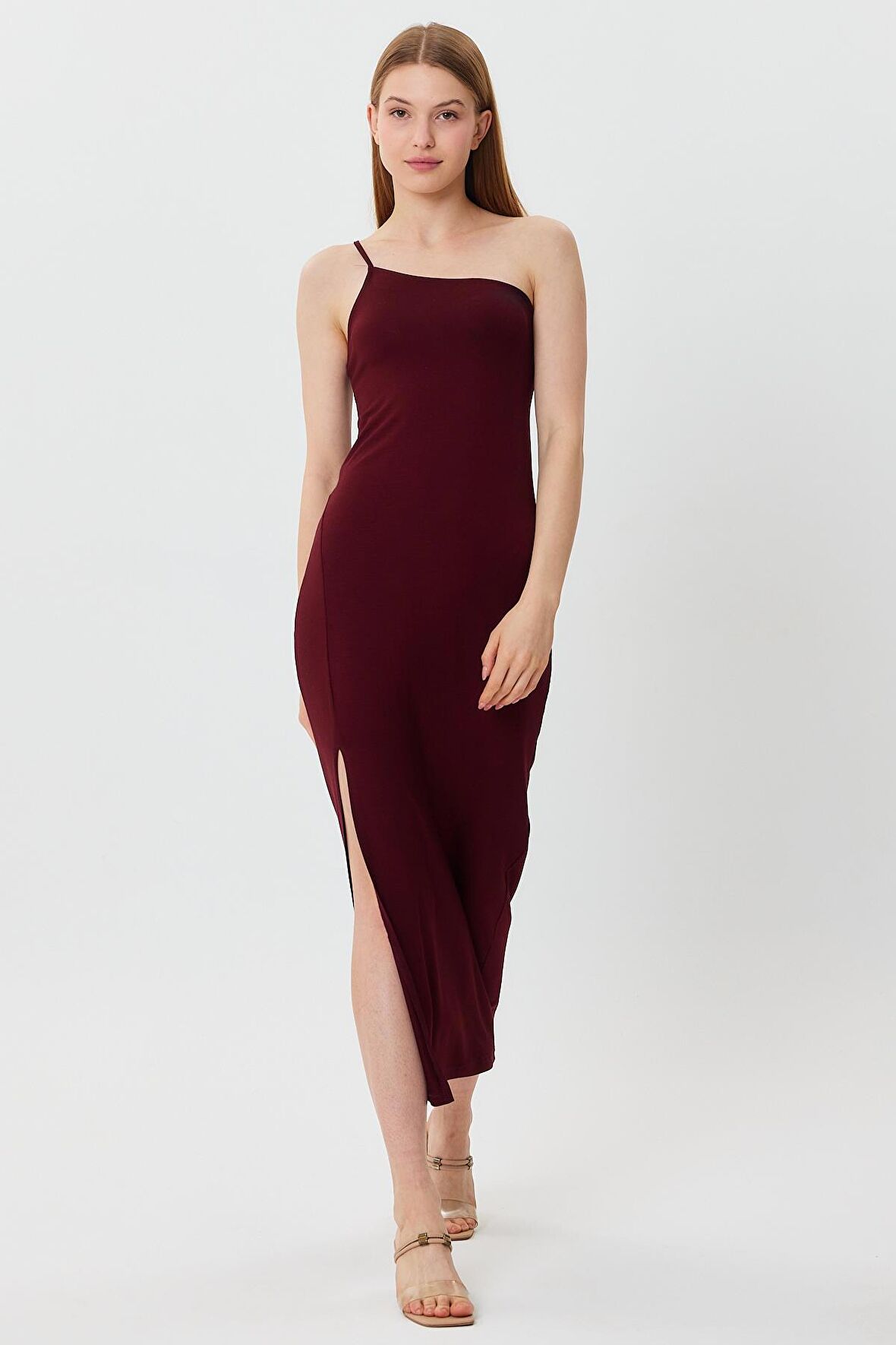 ALEXANDERGARDI TEK ASKILI KALEM ELBİSE (B23-00103)