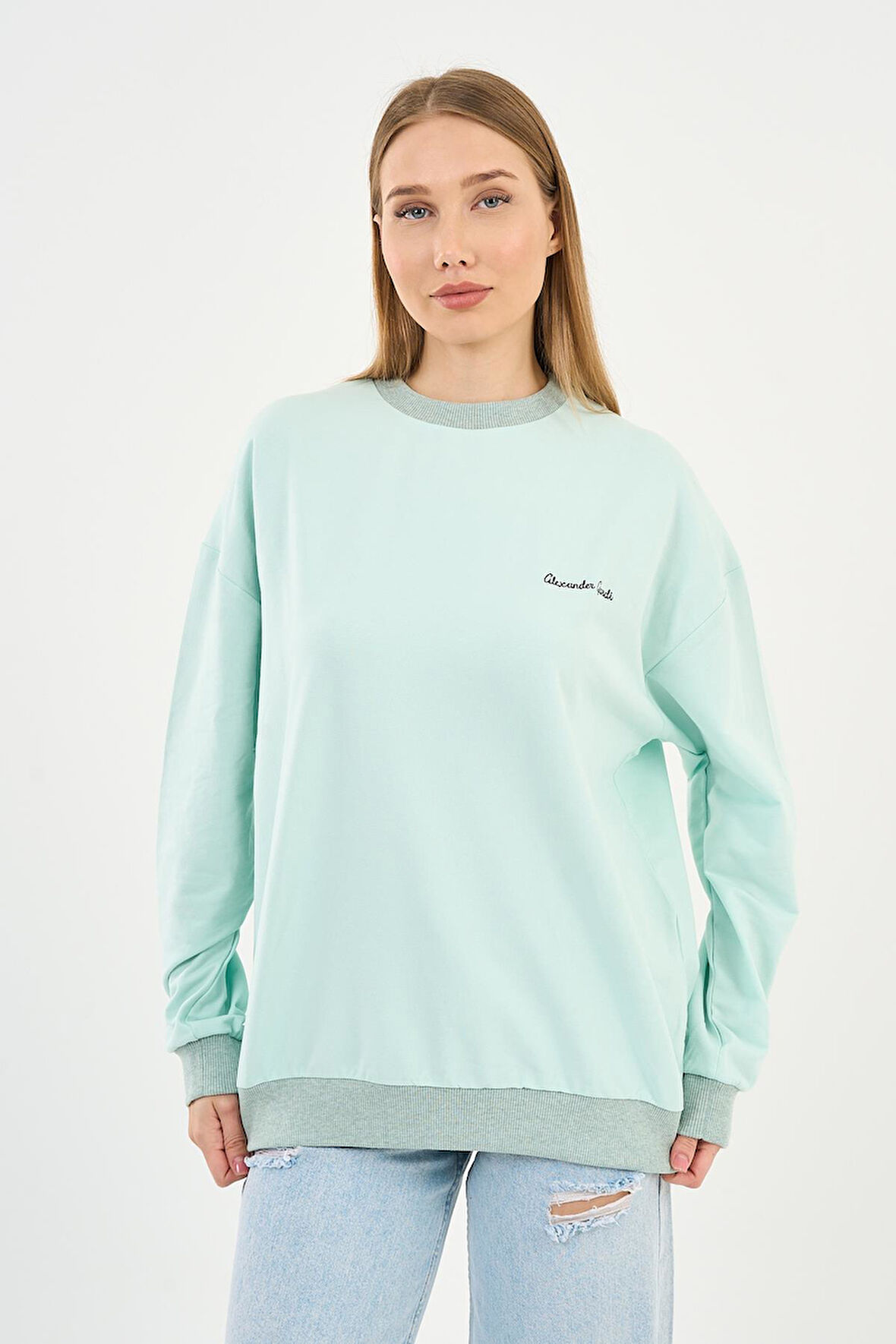 Alexandergardi Bisiklet Yaka Sweatshirt (B23-0020)