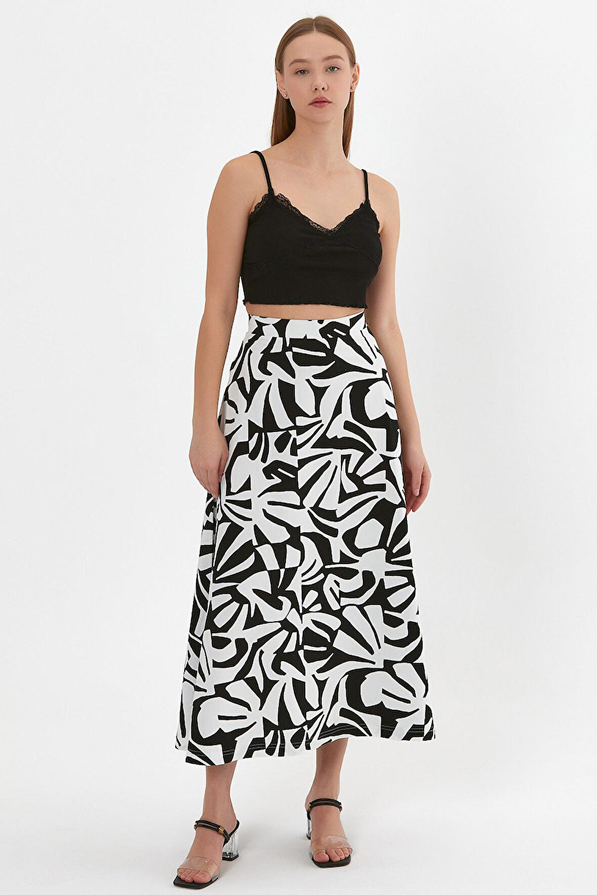 ALEXANDERGARDI DESENLİ KLOŞ UZUN ETEK (B23-0012)