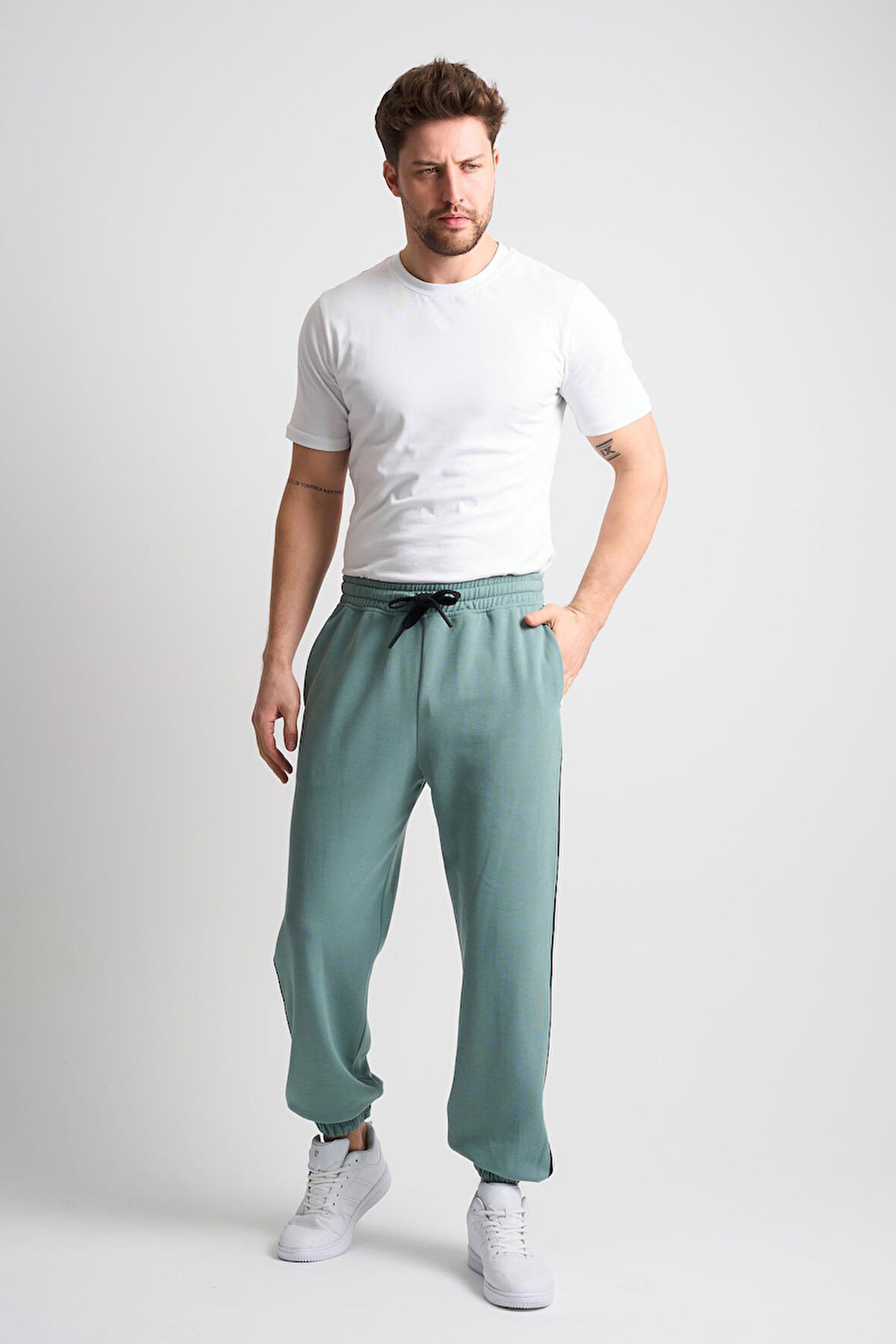 ALEXANDERGARDI Yanları Şeritli Paçası Lastikli Eşofman Altı