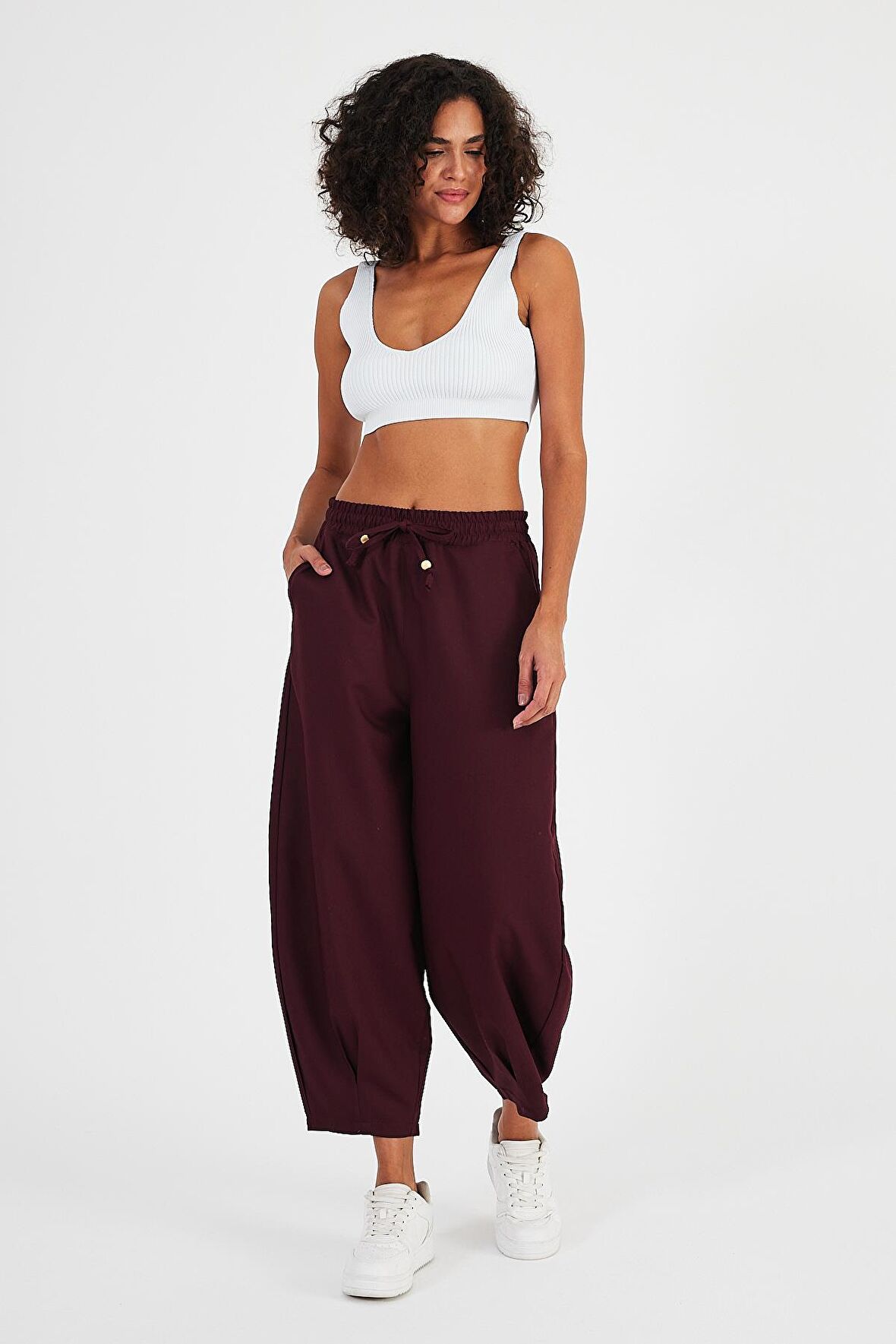 ALEXANDERGARDI BELİ LASTİKLİ CEPLİ Kadın PANTOLON(B24-003)