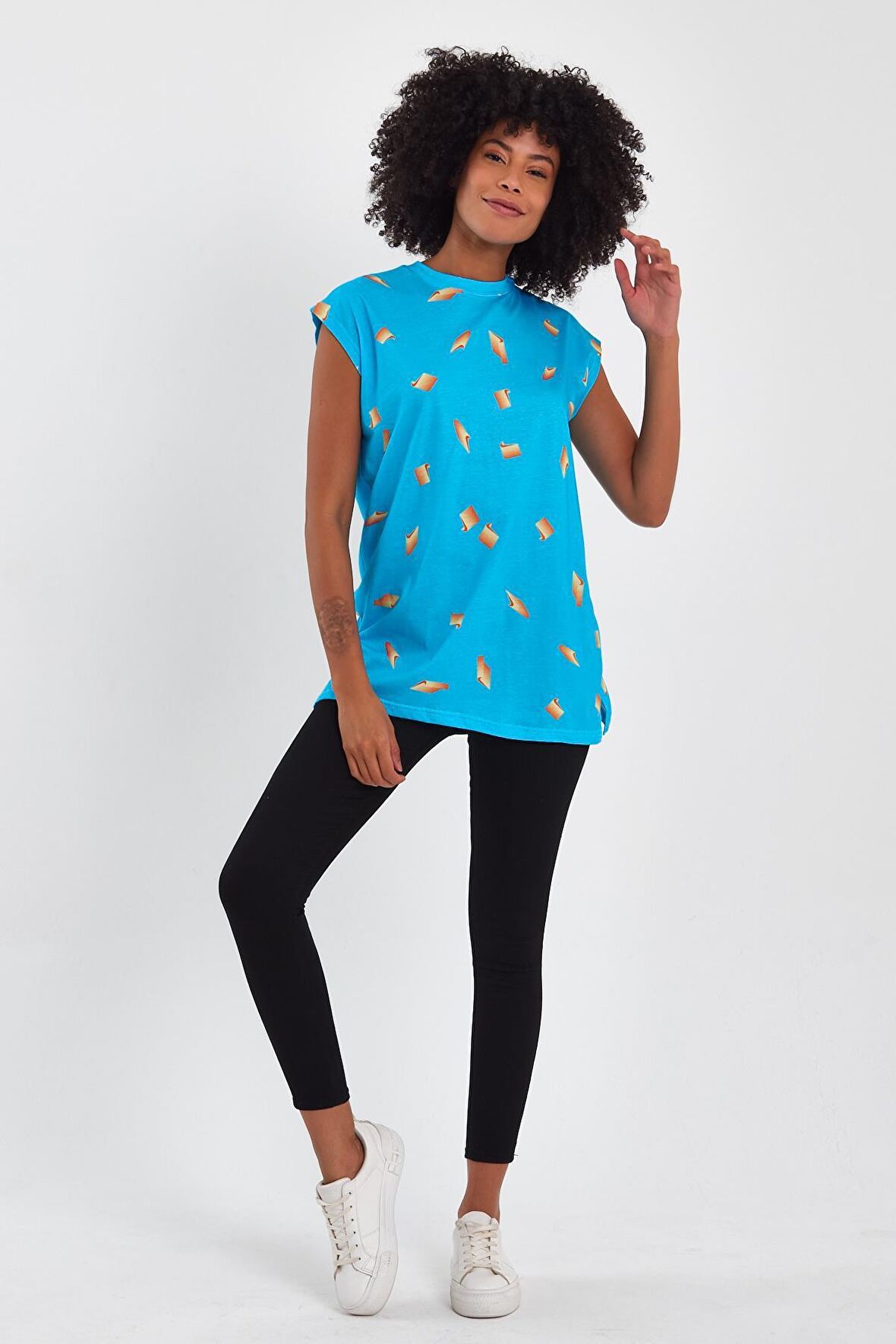 ALEXANDERGARDI YIRTMAÇLI KOLSUZ t-shirt(B23-00135-WN)