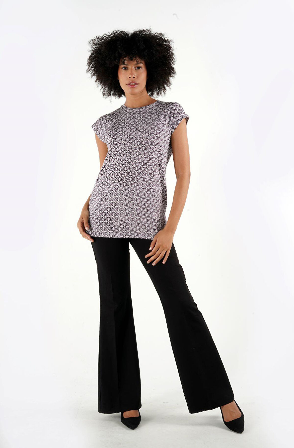 ALEXANDERGARDI YIRTMAÇLI DESENLI BLUZ (B24-1659)