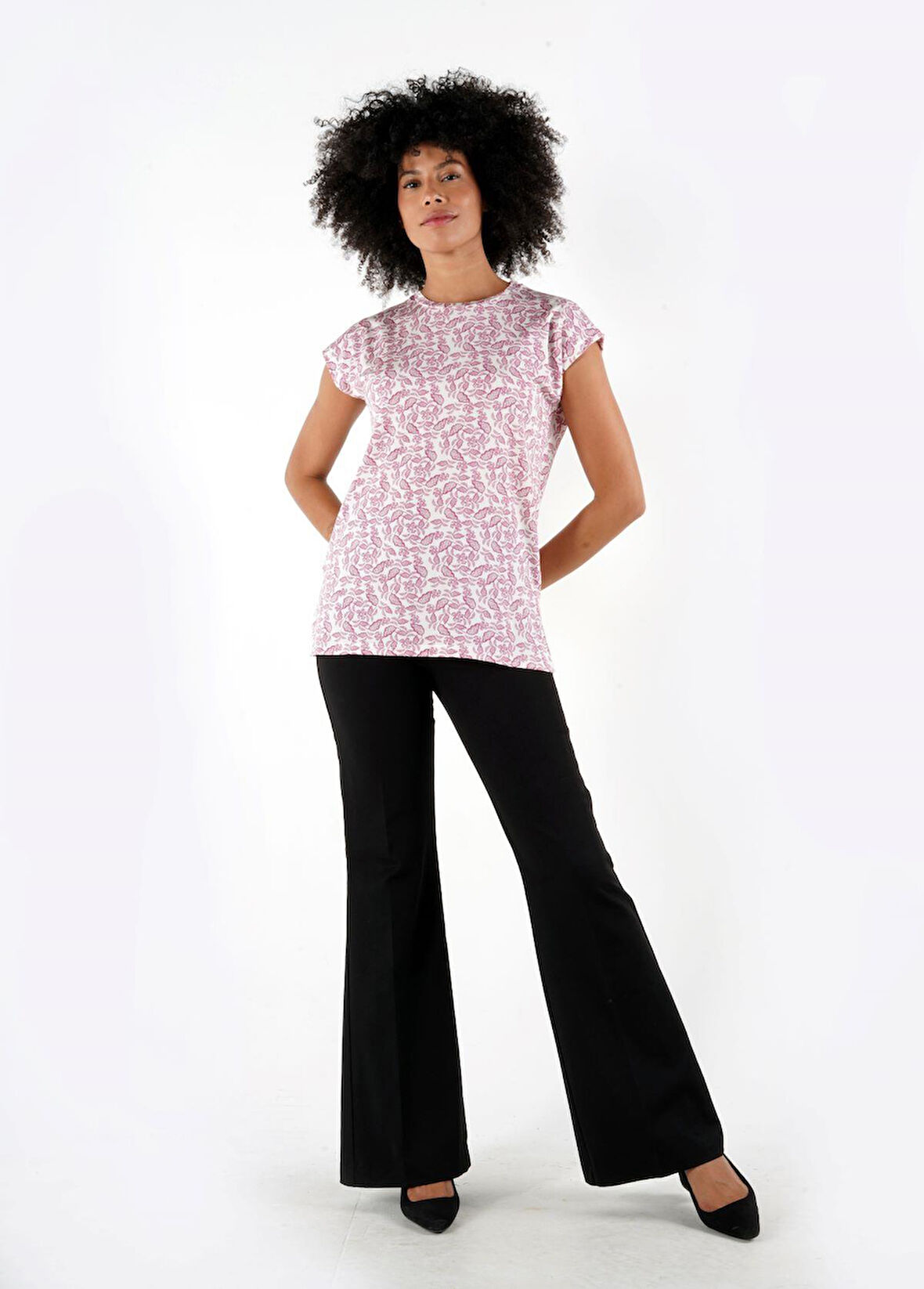 ALEXANDERGARDI YIRTMAÇLI DESENLI BLUZ (B24-1659)