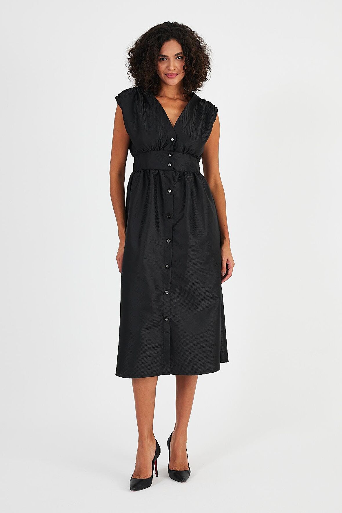 ALEXANDERGARDI V YAKA KOLSUZ ELBİSE(B24-24500)