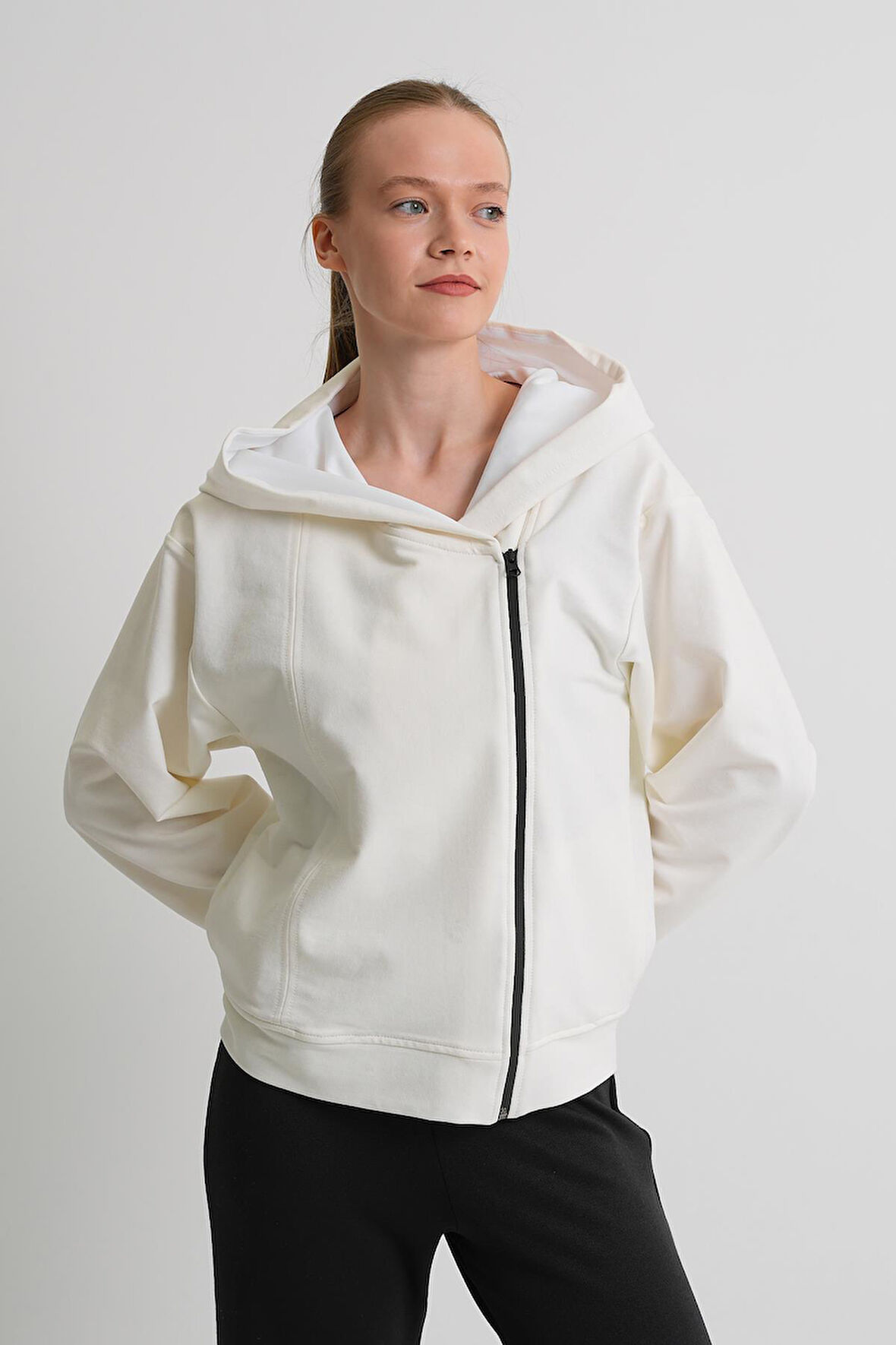 ALEXANDERGARDI Yandan Fermuarlı Kapüşonlu Sweatshirt