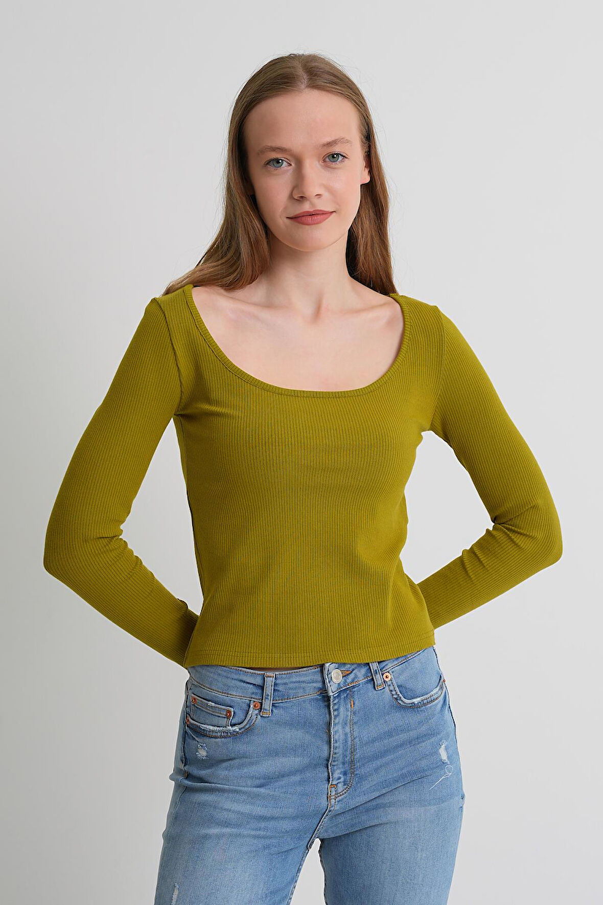 ALEXANDERGARDI Geniş Yaka Fitilli Kadın Bluz