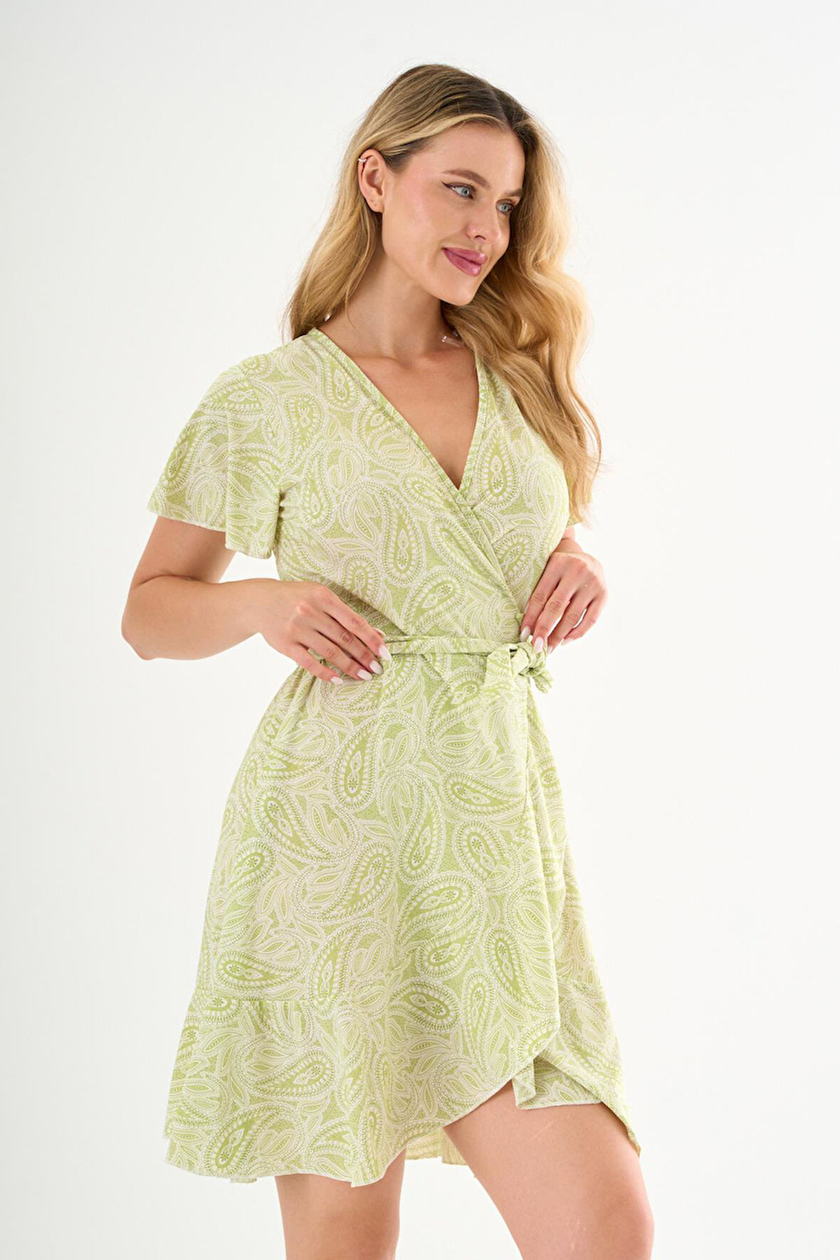 ALEXANDERGARDI Bağlamalı Volanlı Kruvaze Elbise