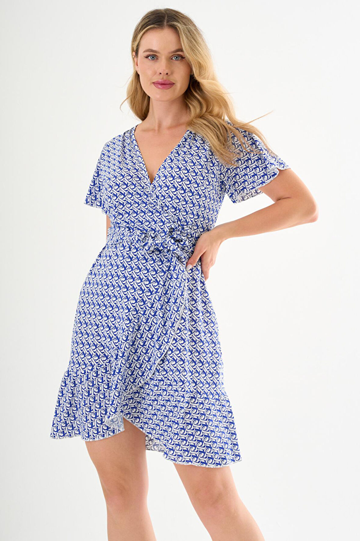 ALEXANDERGARDI Bağlamalı Volanlı Kruvaze Elbise