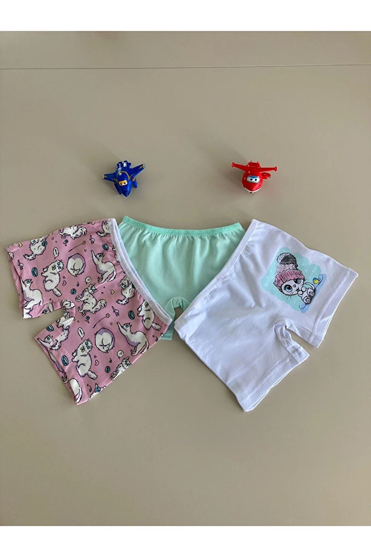 ELMAS Karışık Desen 3lü Kız Çocuk Boxer Set B-12