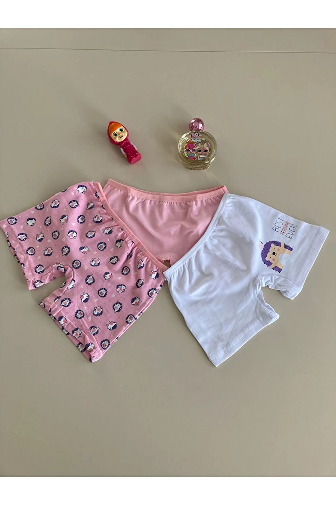 ELMAS Karışık Desen 3lü Kız Çocuk Boxer Set B-13