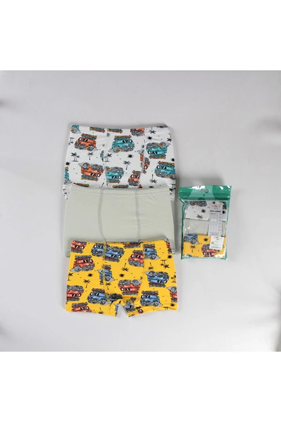 ELMAS Karışık Desen 3lü Erkek Çocuk Boxer Set B-141