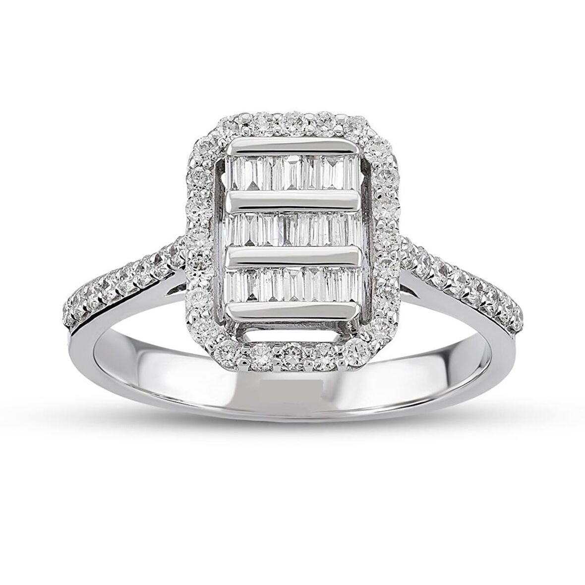 0.42 Ct Baget Pırlanta Yüzük B4