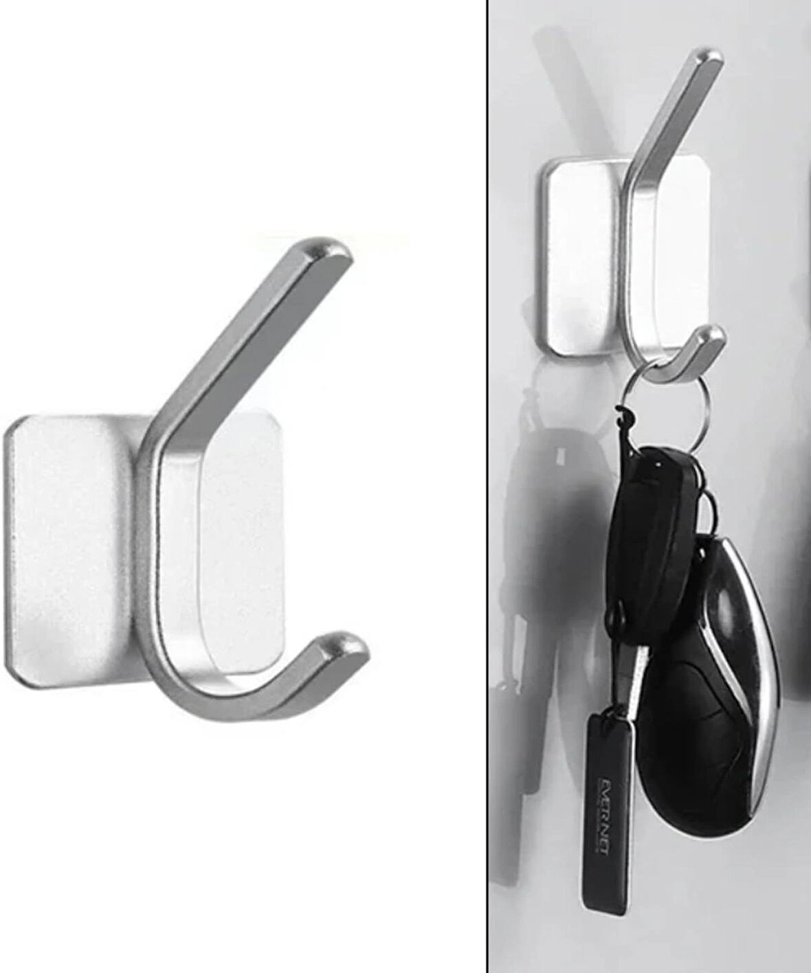 Microcase Yapışkanlı Metal Banyo Mutfak Eşya Havlu Vb. Ürün Askılığı  - GÜMÜŞ AL4618  1 Adet