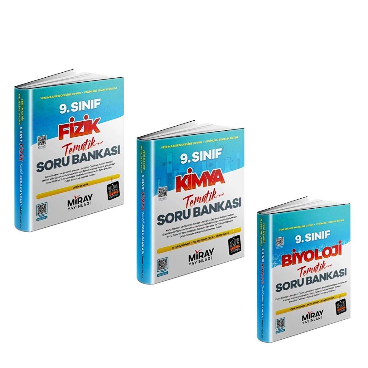 Miray Yayınları 9. Sınıf Fizik Kimya ve Biyoloji Tematik Konu Özetli Soru Bankası Seti 3 Kitap