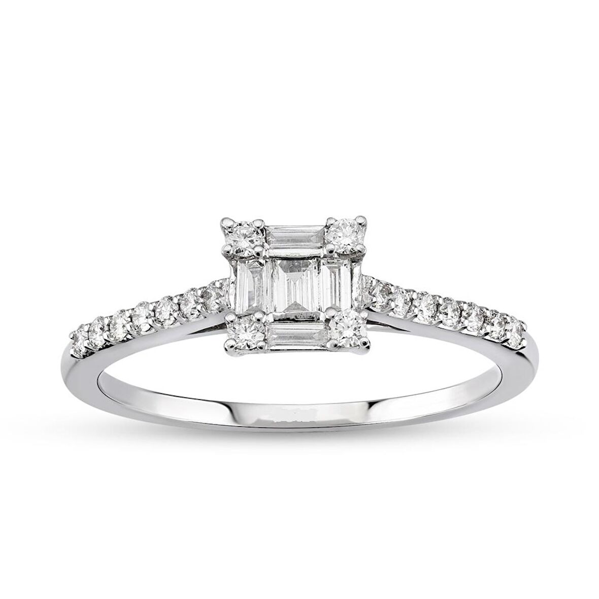 0.28 Ct Baget Pırlanta Yüzük B5