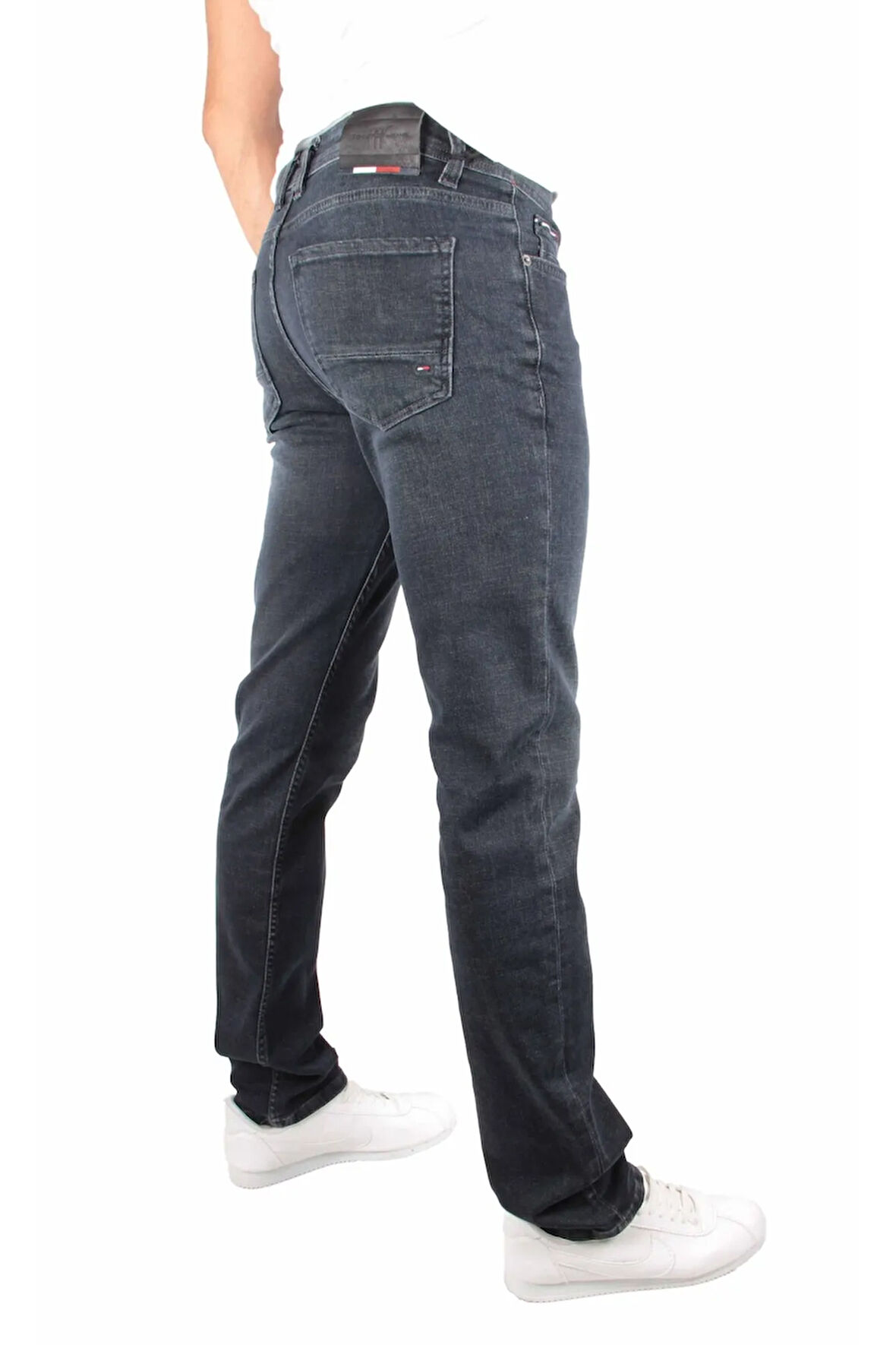 Likralı Rahat Kalıp Erkek Koyu Renk Kot Pantolon