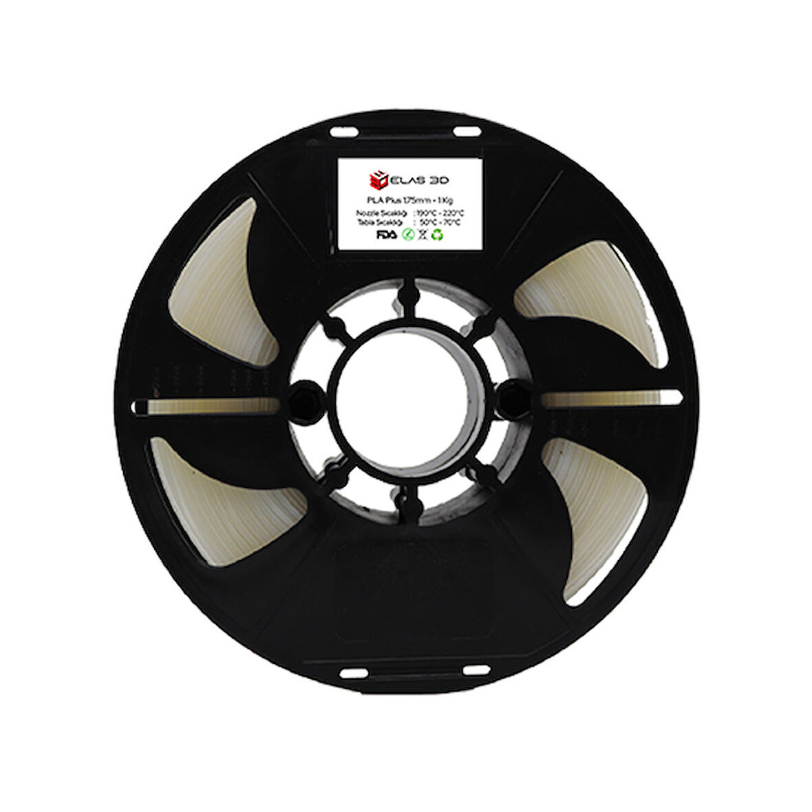 ELAS PLA Plus Filament Şeffaf 1.75mm 1kg Standart
