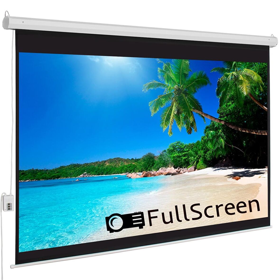 FullScreen 300x225 Motorlu Projeksiyon Perdesi 