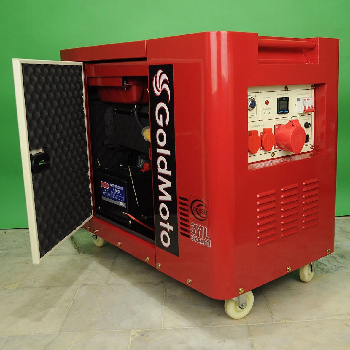 GoldMoto GM12KTDJ 10Kva Trifaze Marşlı Kabinli Dizel Jeneratör 