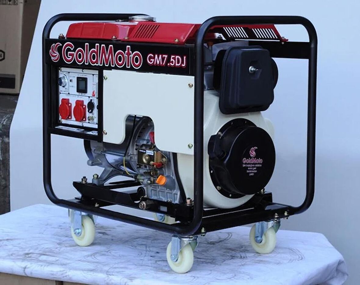 GoldMoto GM7.5DJ 6.9kVA Monofaze Marşlı Dizel Jeneratör 