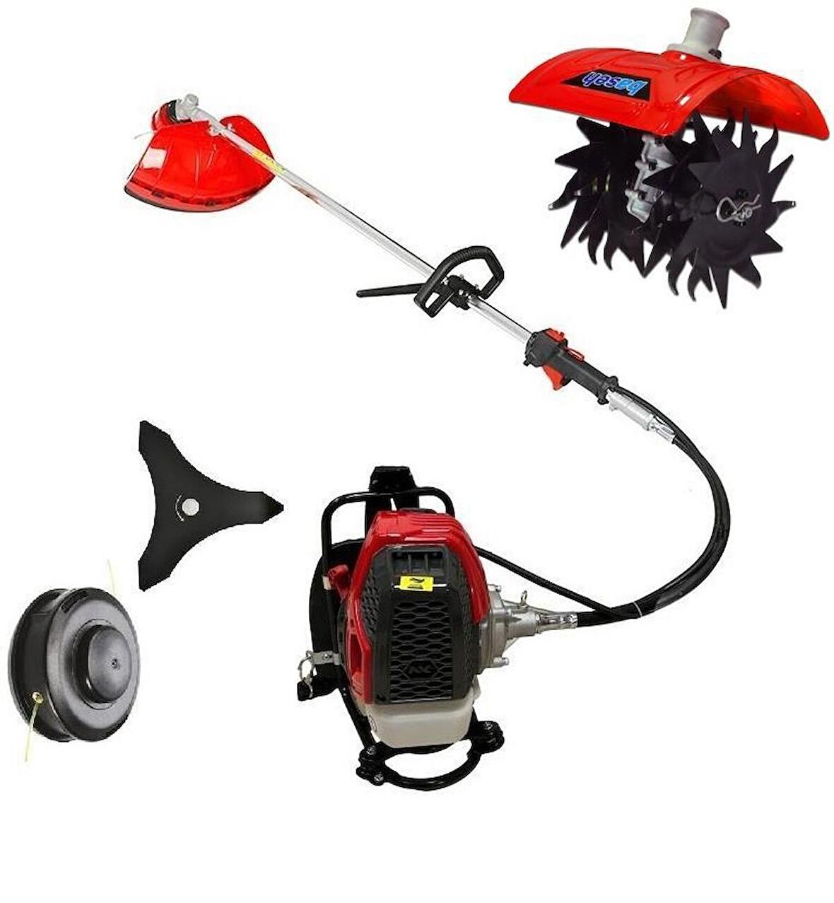 Garden Pro 520D Benzin Motorlu Tırpan + Baseh Çapalama Aparatı 2+2