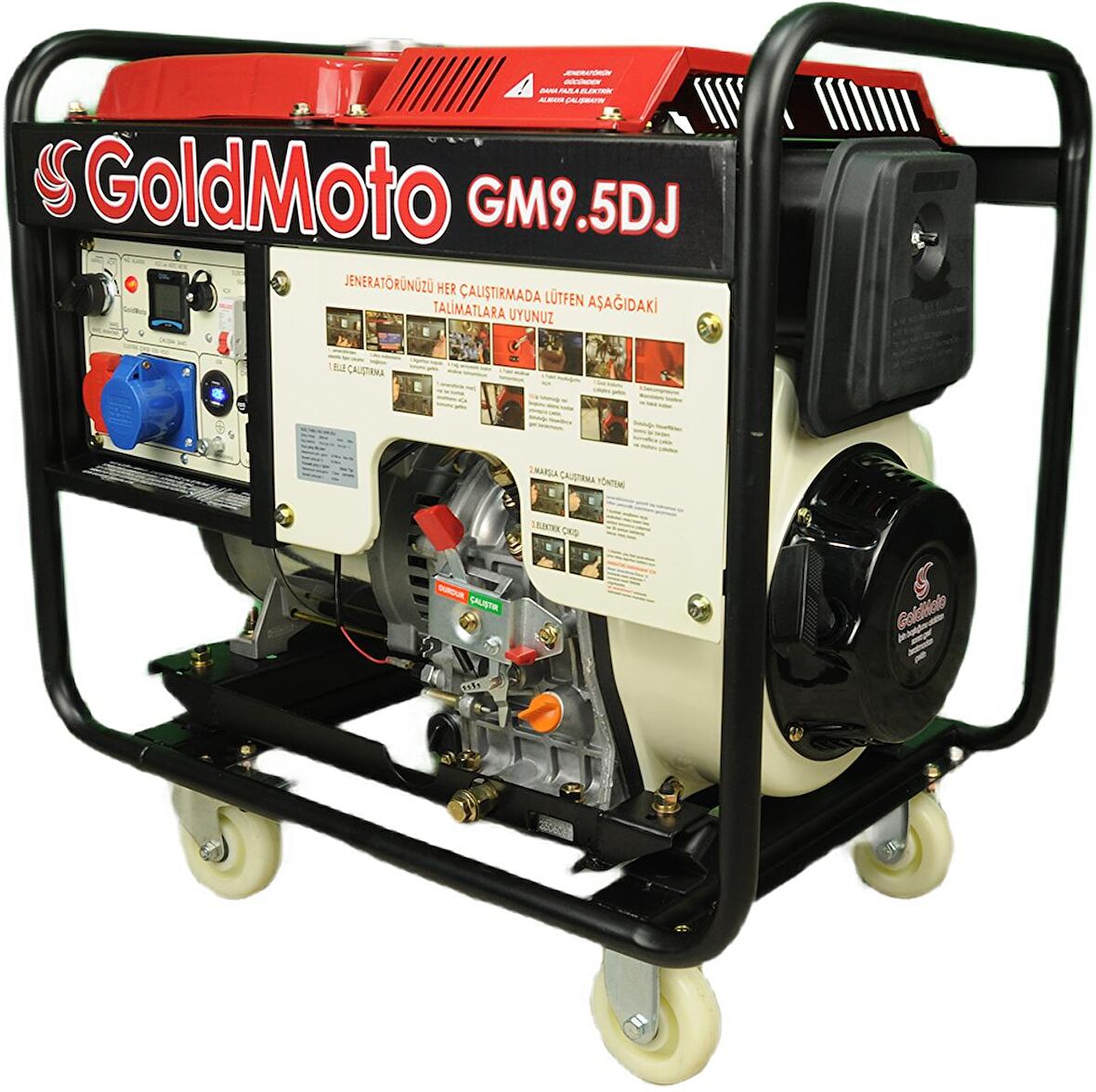 GoldMoto GM9.5DJ 8.7Kva Monofaze Marşlı Dizel Jeneratör