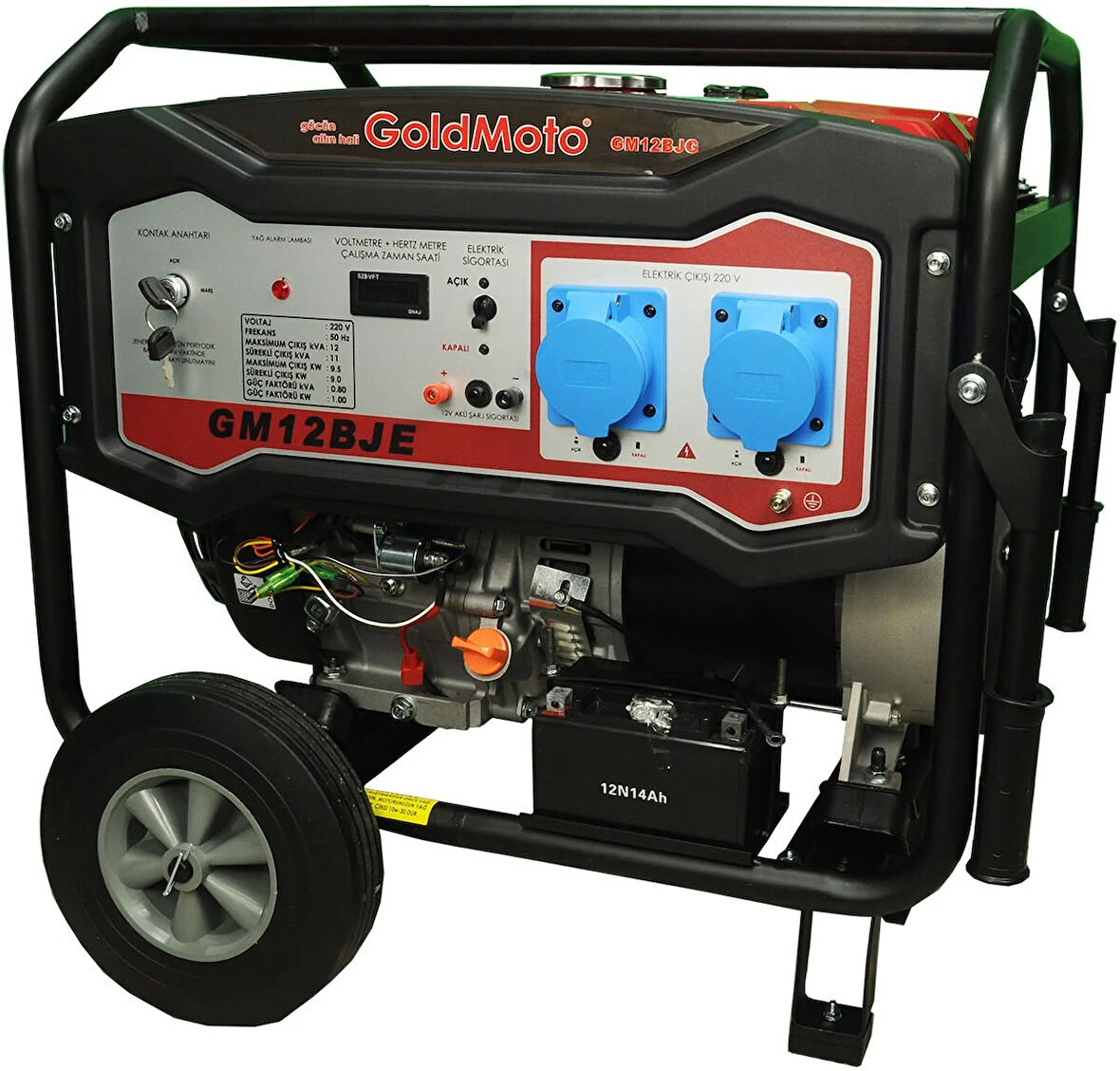 GoldMoto GM12BJ Marşlı 12kVA Monofaze Benzinli Jeneratör